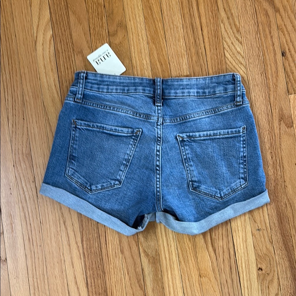 a.n.a Blue Jean Shorts Vintage Distressed Style - Picture 3 of 3
